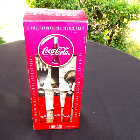 Vintage Coca-Cola 12 Pc Flatware Set Never Used - Picture 1 of 7